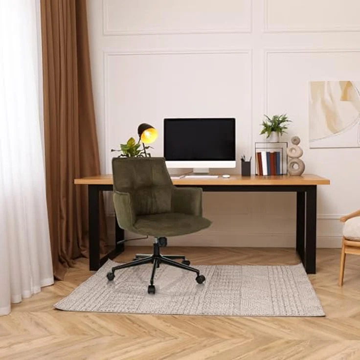 hjh LIVING Homeoffice Stuhl gepolstert SOLAO Life Schreibtischstuhl höhenverstellbar, Stoffbezug Grün – Bild 3