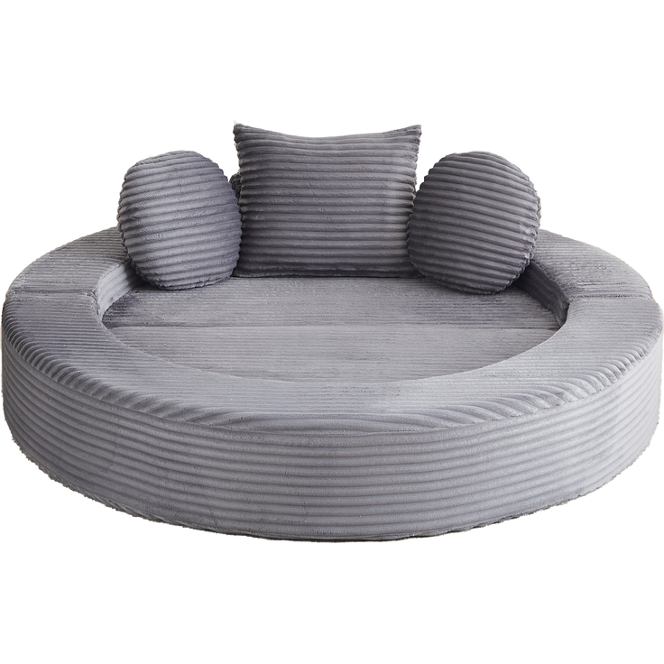ZUBALIYA SchlafSofa mit USB - Anschluss, mit Schreibtisch, mit Cordbezug, mit Schaumstoffpolsterung, für Wohnzimmer und Apartments – Bild 5