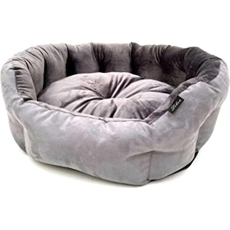 Lebon Hundebett Valentin 75 x 65 x 25 cm rund grau – Bild 1