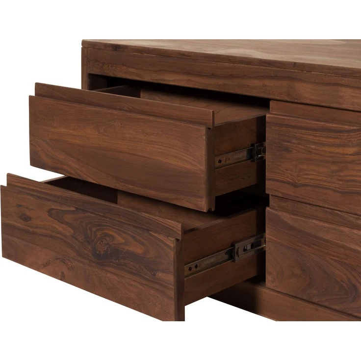 TV-Board Sheesham 220 x 40 x 50 smoked cherry gebeizt TORONTO #166 – Bild 2