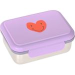 LÄSSIG Lunchbox Little Gang, Heart lilac, Edelstahl, Polyprophylen (PP), Silikon, (1-tlg)