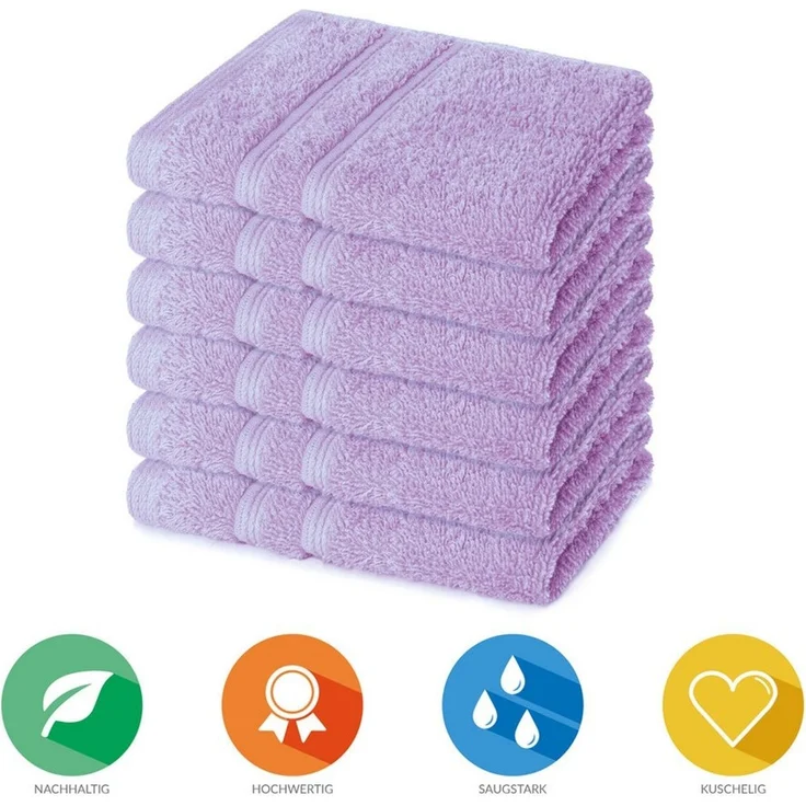 Lavea Seiftuch Bali, 30x30cm aus 100% Bio-Baumwolle, einzigartig weiche Seiftücher mit Aufhänger (Set, 6-St), hochwertige und nachhaltige Premium Waschlappen - schonende Reinigung – Bild 2