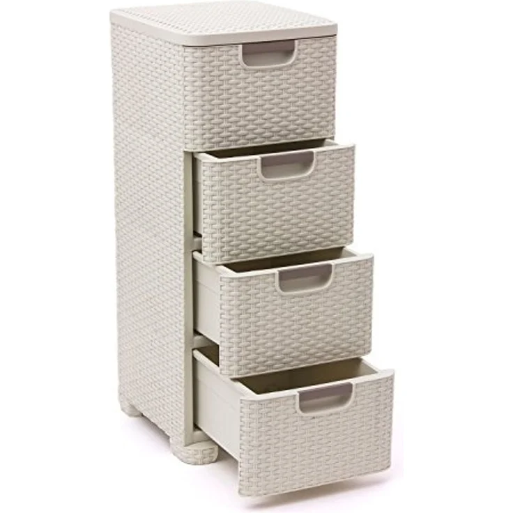 Curver Badregal, Regal mit 4 Schubladen Curver Style – Bild 4