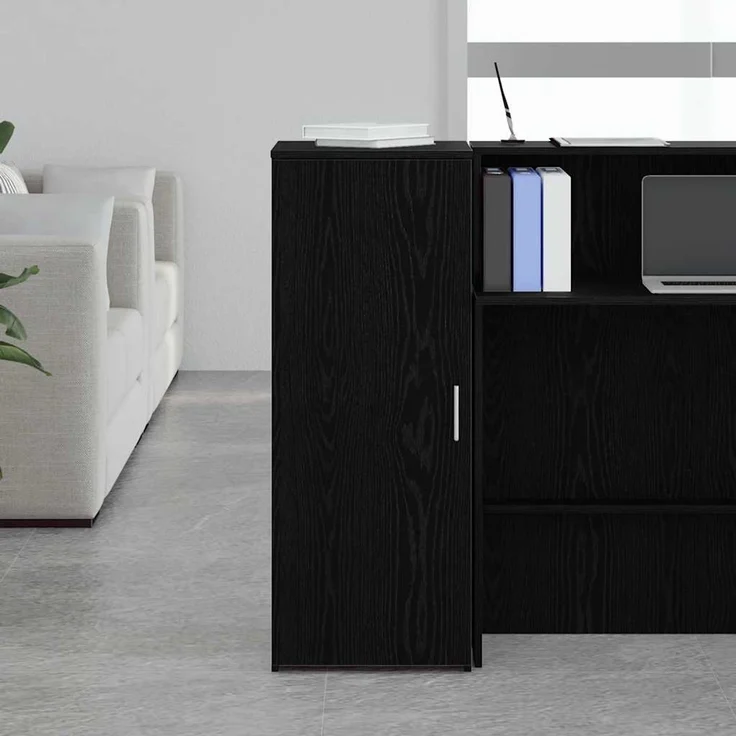 vidaXL Lagerschrank Schwarz 40 x 45 x 103,5 cm Holzwerkstoff 859034 – Bild 3
