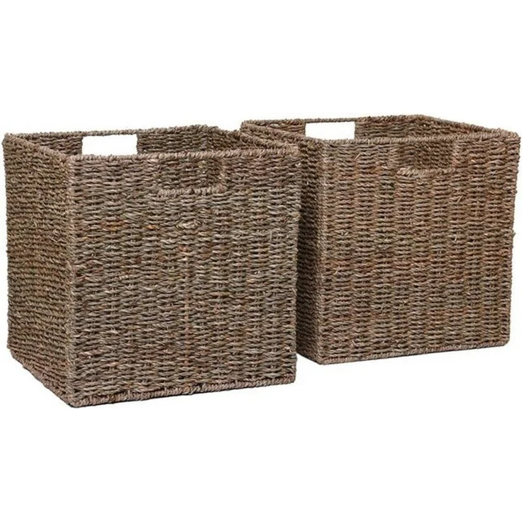 VIVANNO Regalkorb 2er Set Regalkorb Schrankkorb Seegras "Segra", Natur – Bild 4