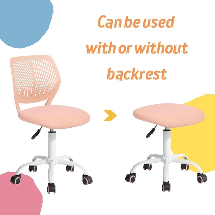 Schreibtischstuhl Verstellbarer drehbarer Bürostuhl Ergonomisch Stoffsitz Blau – Bild 6