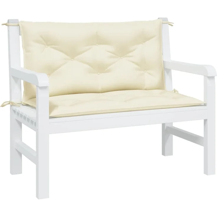vidaXL Gartenbank-Auflagen 2 Stk. Creme 100x50x7 cm Oxford-Gewebe 361661 – Bild 3