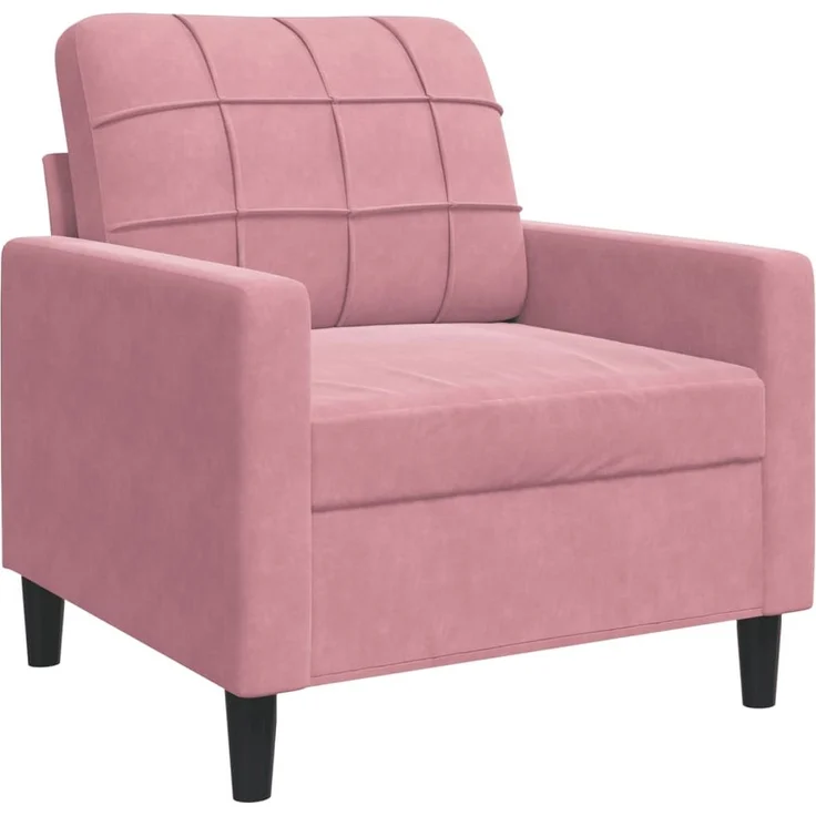 vidaXL Sessel Rosa 60 cm Samt 4007607 – Bild 1