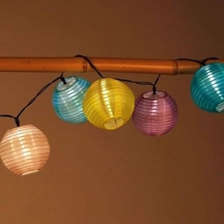 Solar-Lampion-Lichterkette 10 LED Partybeleuchtung Dekolicht Gartendeko warmweiß – Bild 5