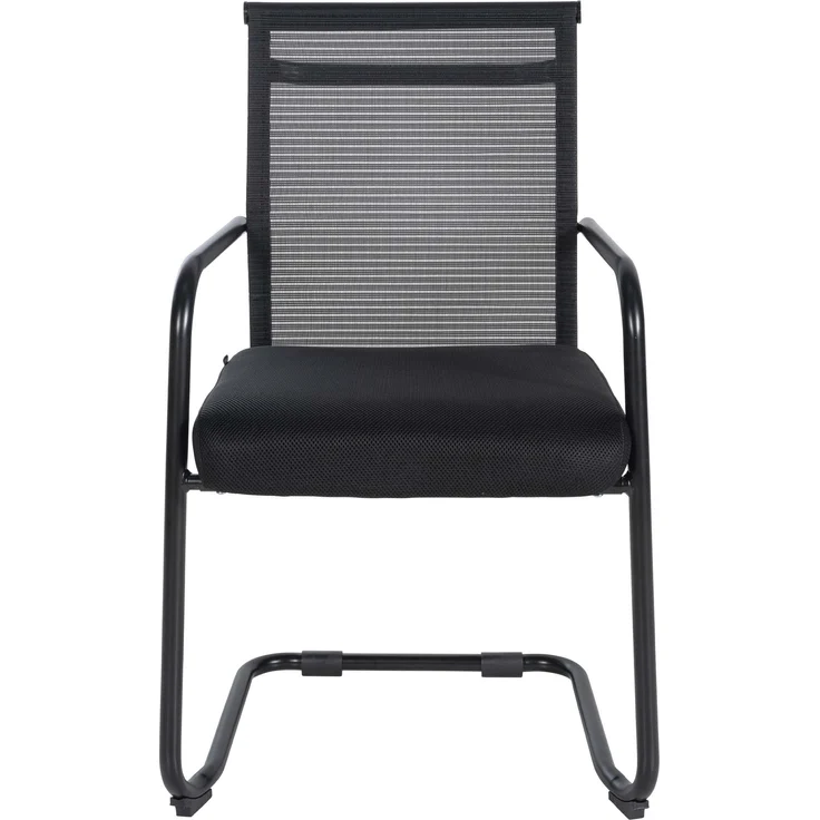 Besucherstuhl LISBON - Stoff Schwarz 55x51x95 cm | Besucherstühle Konferenzstuhl Wartezimmerstuhl Bürostühle Bürostuhl Konferenzraum Wartezimmer – Bild 3