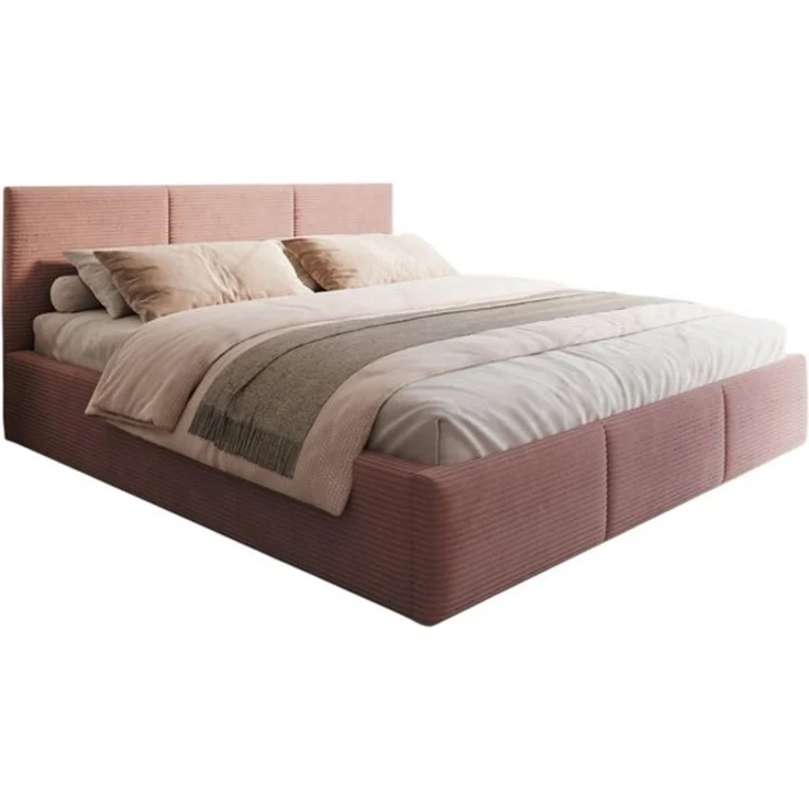 thematys Polsterbett mit Bettkasten & Lattenrost – Stauraumbett Cord 120x200cm, ohne Matratze, Pastellrosa, Art.-Nr. S05EG0T8E19 – Bild 6