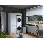 Laundreezy Mehrzweckschrank-Set Laundreezy, 2-tlg. Mehrzweckschrank-Set B/H/T 128/238/68 cm, (2-St), Breite 128 cm, Soft-Close-Funktion, höhenverstellbare Füße