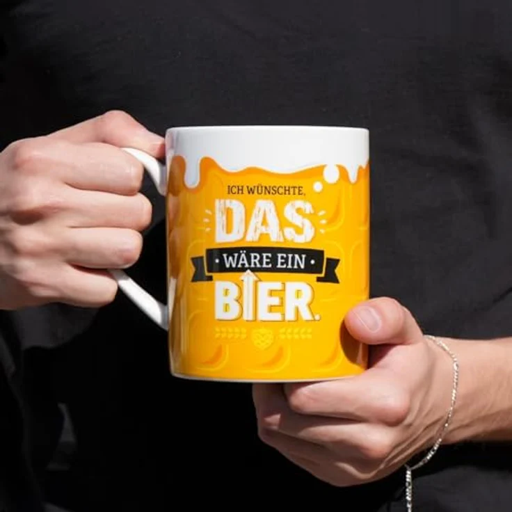 Kaffeetasse Kaffee Tee XL-Tasse Becher 60cl Sheepworld Gruss & Co Auswahl Motiv Bier 48813 – Bild 3