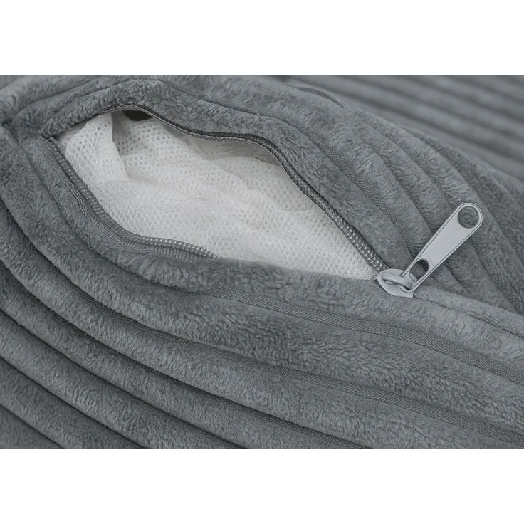 Sessel HWC-P18, Loungesessel Relaxsessel Polstersessel Cocktailsessel, Stoff/Textil Cord (370g/m²) ~ hellgrau – Bild 5