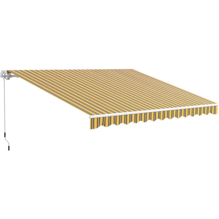 JARDJ Markise mit Kurbelarmen, 350 x 250 cm, Gelb – Bild 1