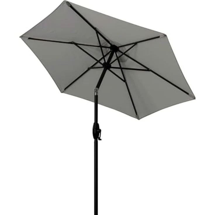 Derby 'Basic Lift neo 180' Sonnenschirm, mit Höhenverstellung, grau – Bild 1