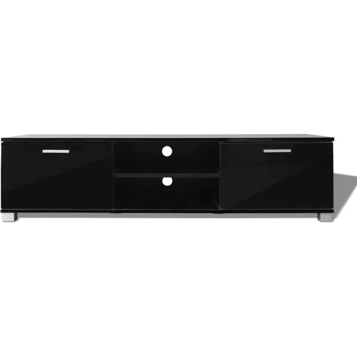 vidaXL TV-Schrank Hochglanz-Schwarz 140x40,5x35 cm 243044 – Bild 2
