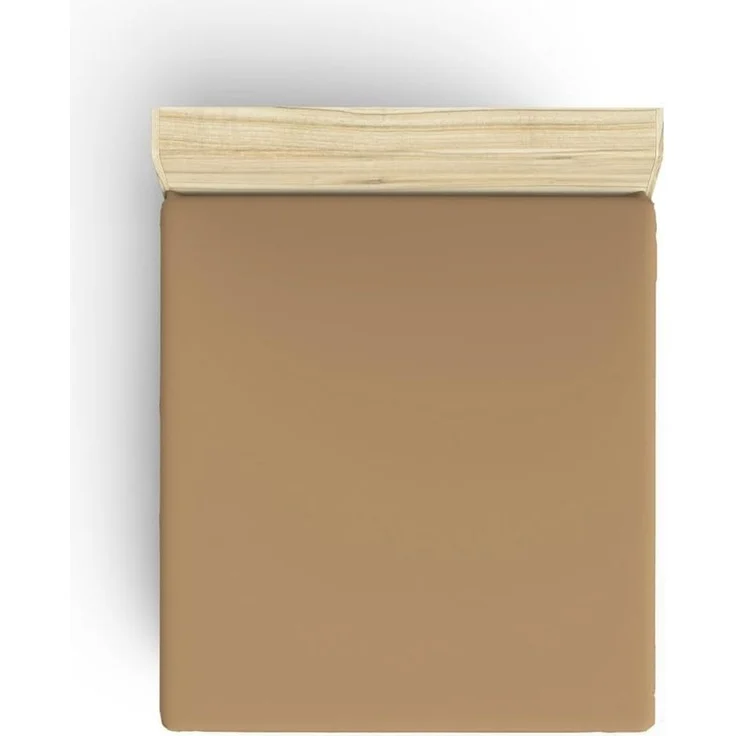 L'essentiel Maison 'Light Brown' Ranforce Queen Spannbettlaken (DE), Hellbraun, 200+30 x 150 cm – Bild 1
