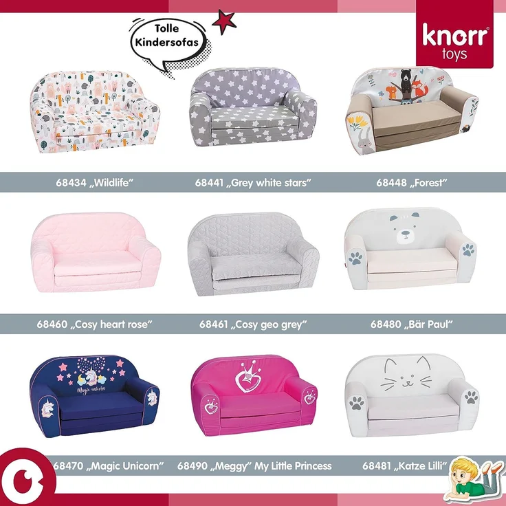 Knorr Toys Kindersofa 'Stars white' – Bild 4