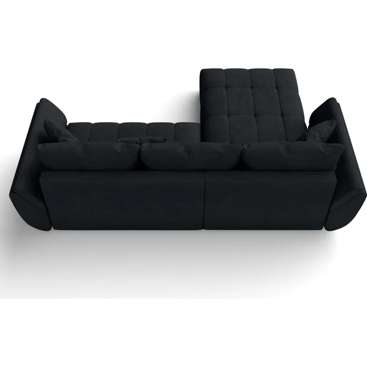 AX LIVING L Form schwarze Ecksofa Verciani Schlaffunktion Bettkasten – Bild 6