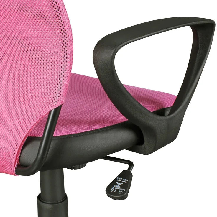 Amstyle Kinderstuhl Schreibtischstuhl TERNI Schwarz Pink mit Armlehnen 45x45x94 cm – Bild 15