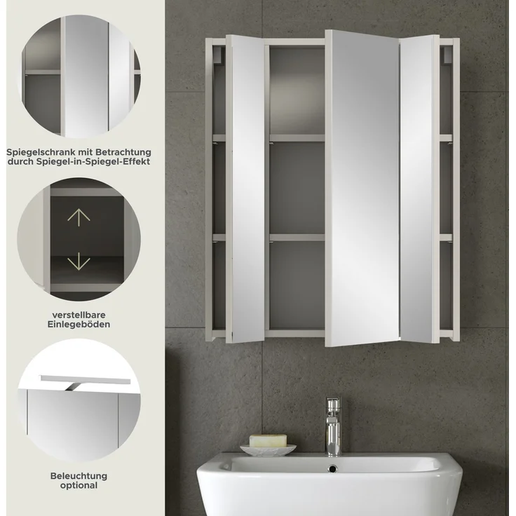 Ice Spiegelschrank in Spiegelglas – Bild 7