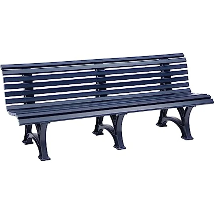 PROREGAL Gartenbank Jamaika, 4-Sitzer in Blau, witterungsbeständiger und UV-beständiger Kunststoff, HxBxT 80 x 200 x 64 cm – Bild 1