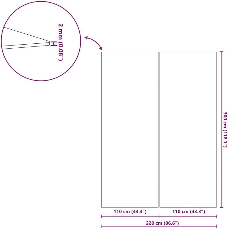 vidaXL Bodenfolie für Pools 300 x 220 x 0,1 cm Rechteckig Vliesstoff 42009121 – Bild 10