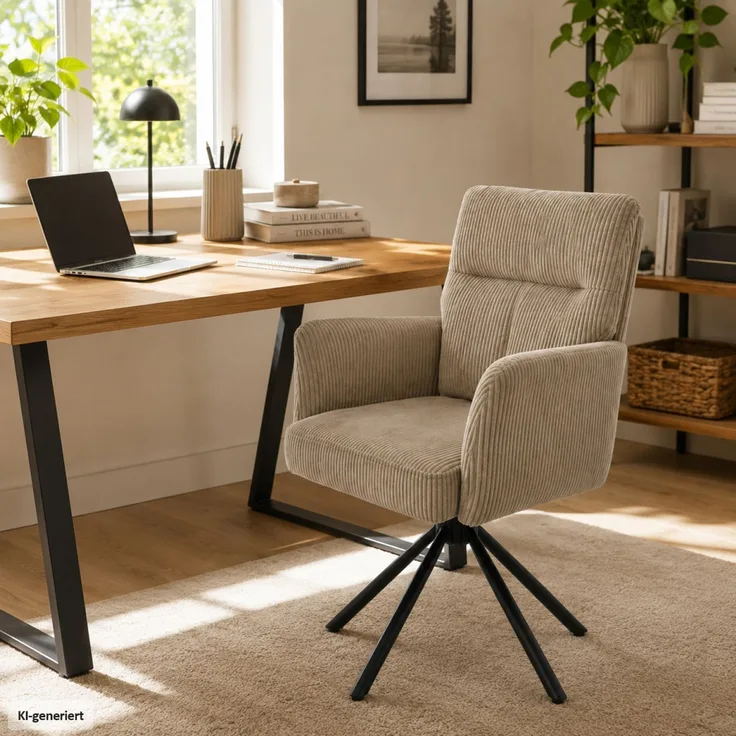 Drehstuhl Kyra beige cord