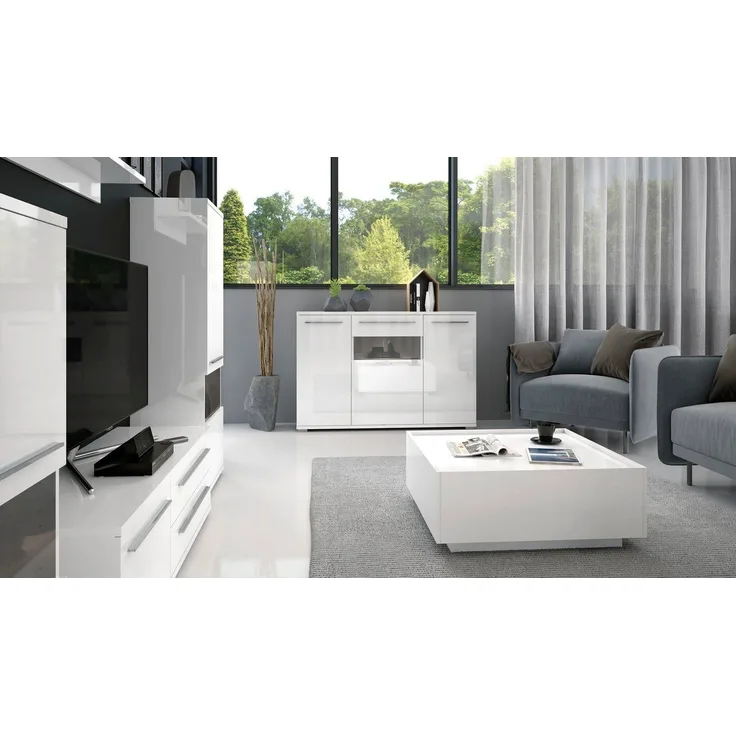 Places of Style Couchtisch Piano, hochwertig UV lackiert, mit zwei Schubladen inkl. Soft-Close Funktion