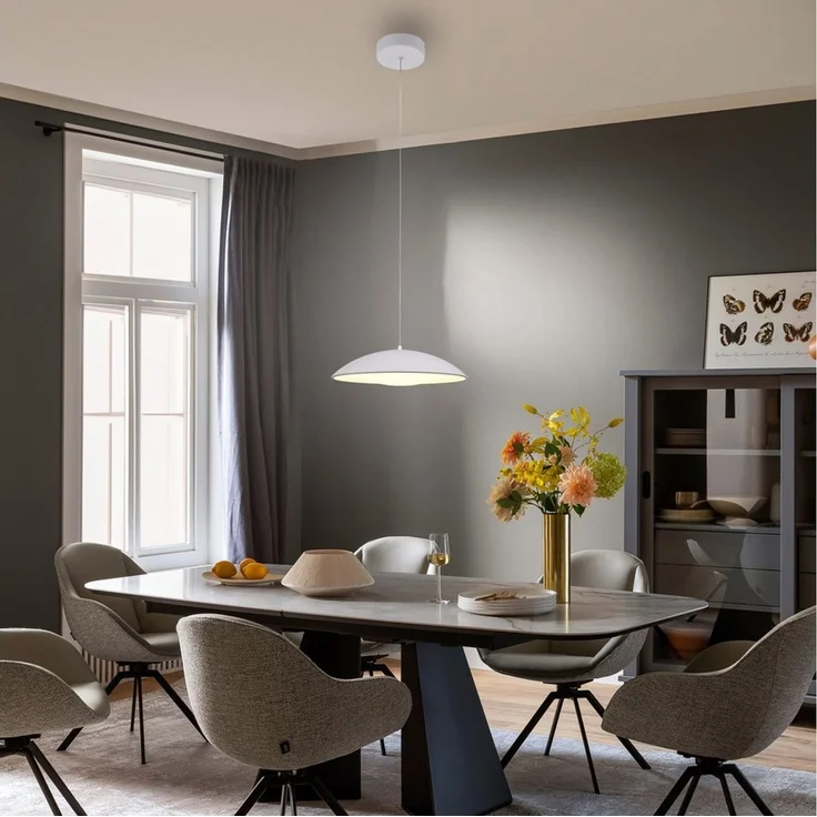 SCHÖNER WOHNEN-Kollektion LED Pendelleuchte LENTE, Memoryfunktion, LED fest integriert, Warmweiß, SCHÖNER WOHNEN Kollektion, Downlight – Bild 2