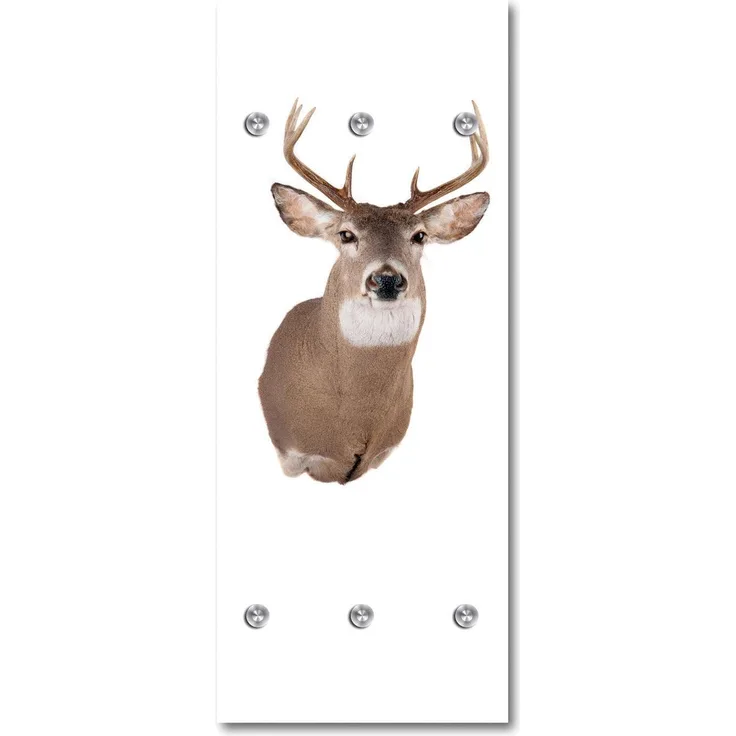 Queence Garderobe - "Reik" Druck auf hochwertigem Arcylglas inkl. Edelstahlhaken und Aufhängung, Format: 50x120cm