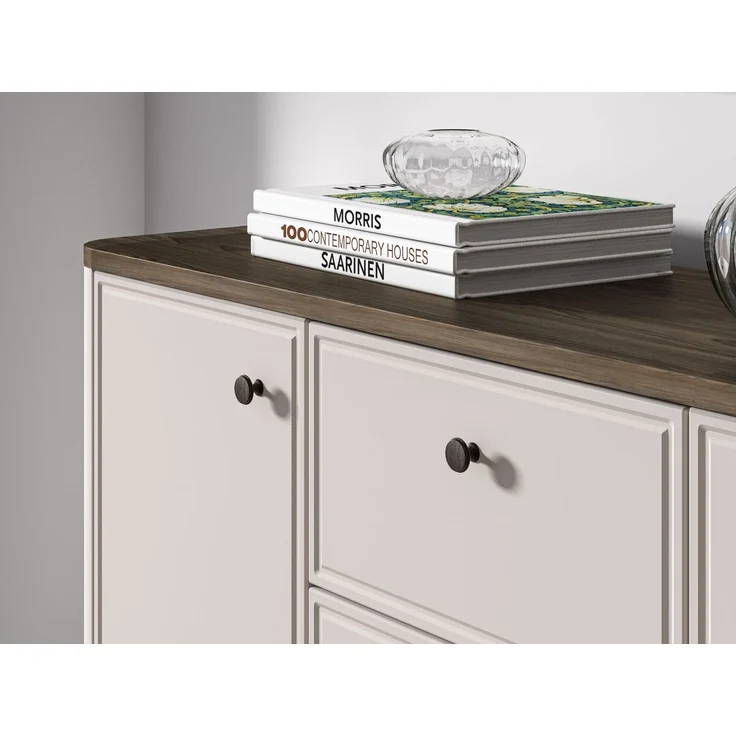 Selsey 'Vilavio' Sideboard 2-türig, 3 Schubladen, Kaschmir/Eicheoptik Dunkel, 138 cm – Bild 9