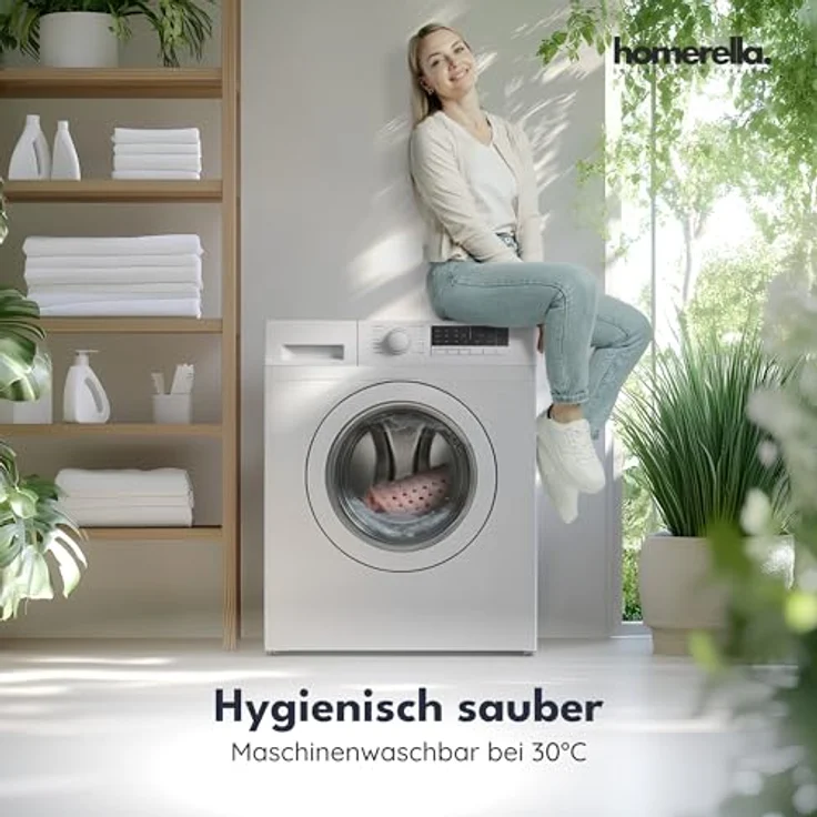 Homerella Badematte rutschfest Hautsensitiv 88x39cm, INKL. AUFHÄNGUNG, Antirutschmatte Badewanne BPA frei, Duschmatte schimmelresistent & maschinenwaschbar – Bild 7