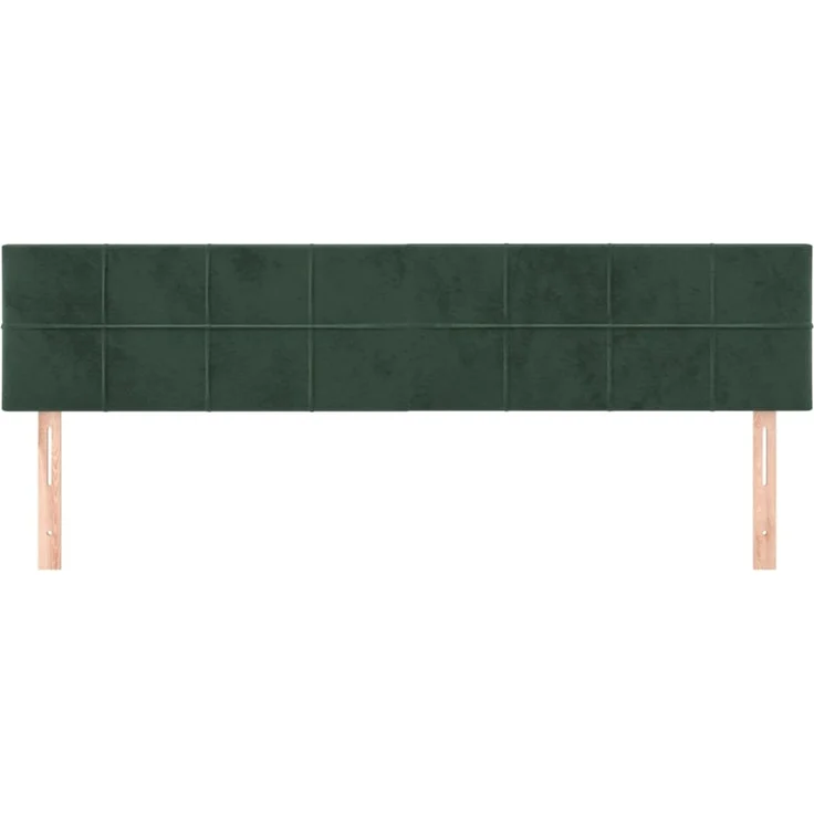 vidaXL Kopfteile 2 Stk. Dunkelgrün 100x5x78/88 cm Samt 346099 – Bild 3