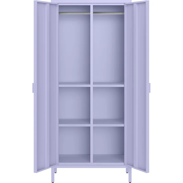 skølm 'Ituri' Kleiderschrank, Metall, 170x45x80 cm, lila, Garderobe mit 4 Fächern und 2 Kleiderstangen – Bild 10