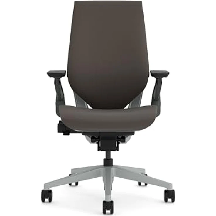 Steelcase Gesture Ergonomischer Bürostuhl mit 360° Armlehnen und 3D-Live Back Lumbalstütze Dunkelbraun – Bild 5