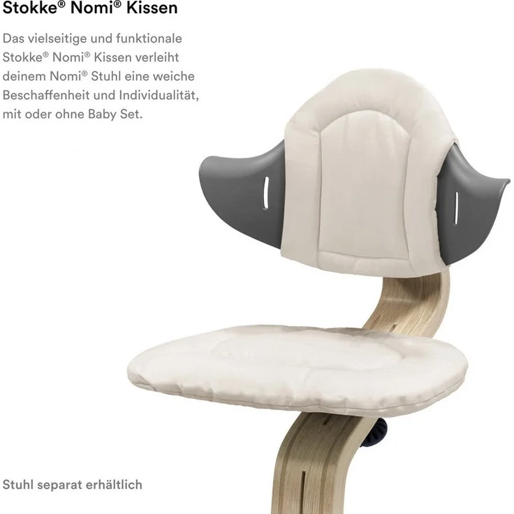 Stokke Nomi Cushion / Sitzkissen für Nomi Hochstuhl Nordic Grey Sand – Bild 2