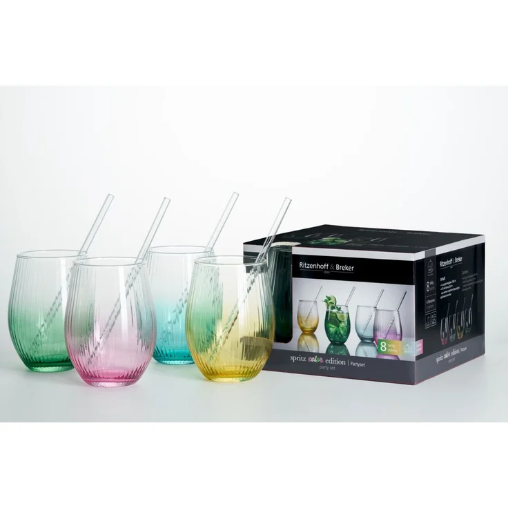 Ritzenhoff & Breker 'SPRITZ' Cocktail- & Longdrinkgläser 8-tlg, Glas multicolour, 20 x 14 x 20 cm – Bild 2