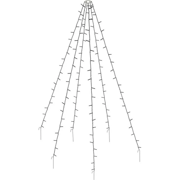 Spetebo LED-Lichternetz LED Fahnenmast Lichterkette 192 LED, 192-flammig, Weihnachtsbaum und Fahnenmast Beleuchtung – Bild 1