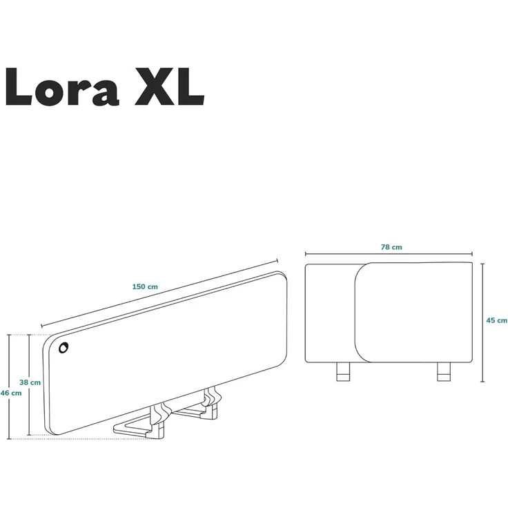 Lionelo Lora XL Tragbares Bettschutzgitter für Kinder, Neigungsverstellung bis 180°, klappbares Schutzgitter für Bett, 45 cm – 150 cm, StandSafe-Sicherung, Schutz gegen Herausfallen – Bild 9