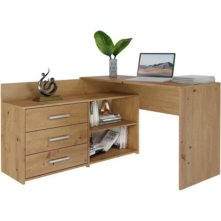ibonto SCHREIBTISCH 20x50x76 cm ARTISAN EICHE Computertisch (H 76 x T 50 x B 120 cm) – Bild 5