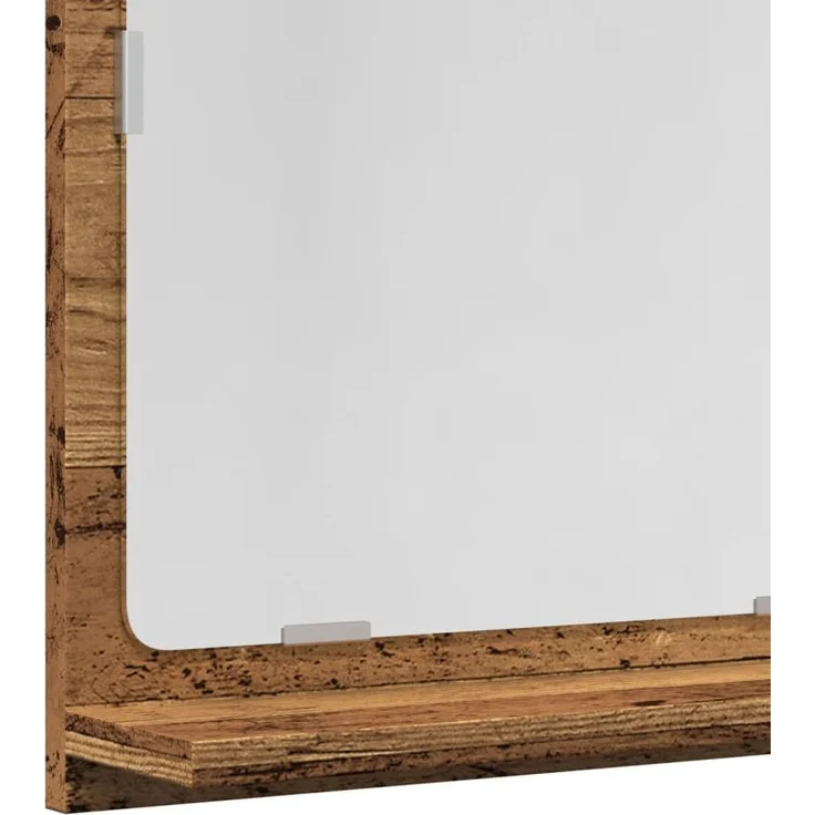 vidaXL Badspiegel mit Ablage Altholz-Optik 40x11x37 cm Holzwerkstoff 856187 – Bild 6