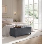 SONGMICS Sitzbank Sitzhocker mit Stauraum, Sitzbank mit Beinen, Fußbank