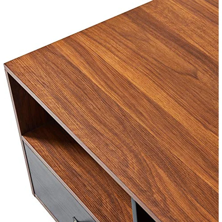 Teamson Home Henry Couchtisch, Braun, Holzwerkstoff, 60.3x45.7x45.7 cm, mit großer Tischfläche und Schublade – Bild 8