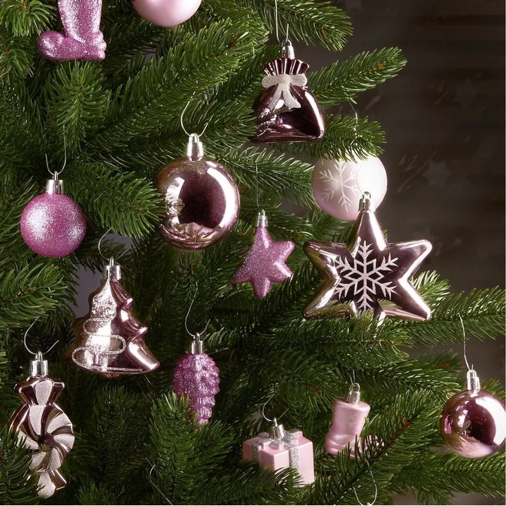 BRUBAKER Weihnachtsbaumkugel 77-teiliges Weihnachtskugel-Set, Christbaumschmuck aus Kunststoff, Weihnachtsdekoration Baumkugeln – Bild 3