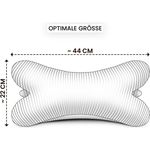 Amilian Nackenkissen - Leseknochen ca. 44x22 cm - Knochenkissen - Lesenknochenkissen, waschbar, Buch- und Tabletstütze - Lesekissen zum Relaxen, Knochenkissen zum Lesen - Knochenform Kissen - Nackenkissen