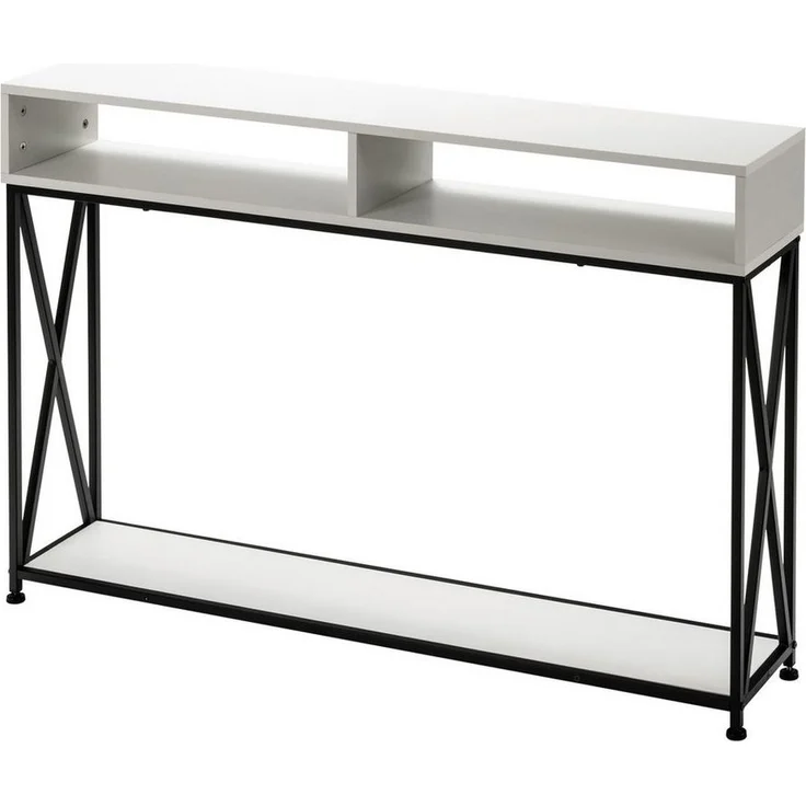 COSTWAY Konsolentisch Beistelltisch, 2 Ebenen, mit offnen Fächern, 120cm – Bild 1