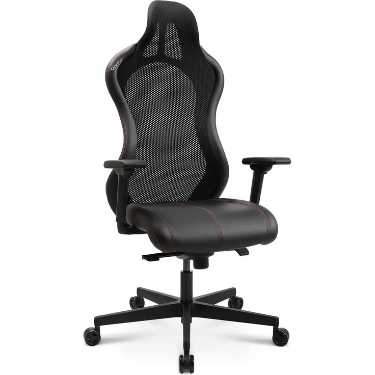 Topstar Bürostuhl Gamingstuhl Sitness RS Sport Plus Continental Kunstleder inkl. Armlehnen schwarz mit Lordosenkissen
