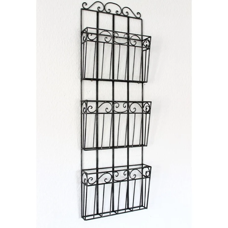 Wandregal Zeitungsständer 09911 Magazinhalter 101cm Küchenregal Zeitungshalter – Bild 7